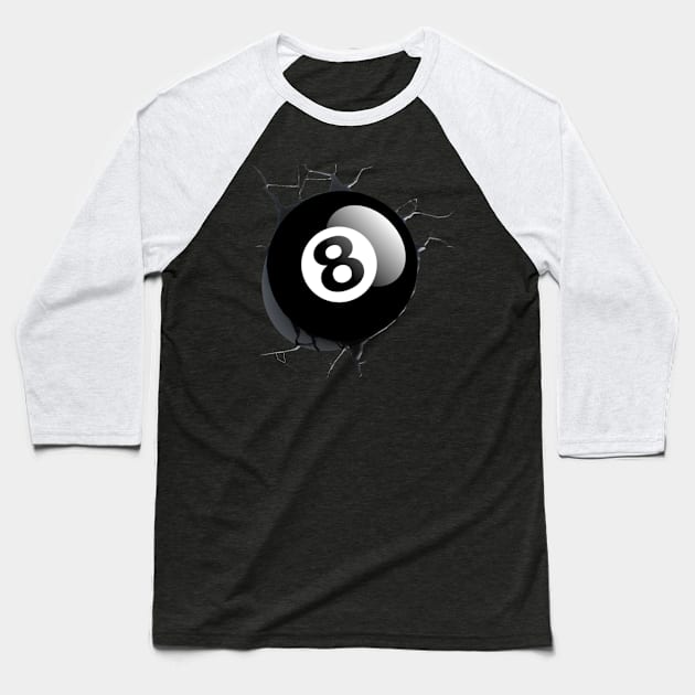 Eight Ball Baseball T-Shirt by Reinrab